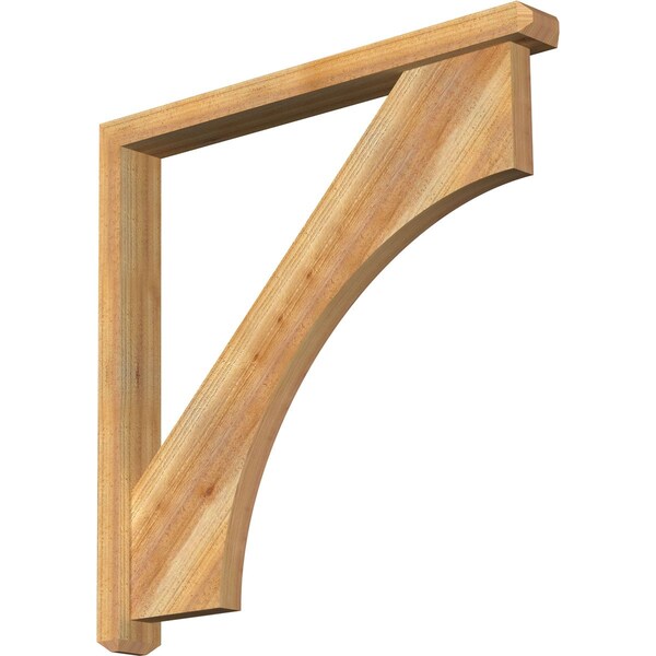 Ekena Millwork Westlake Craftsman Rough Sawn Bracket w/ Offset Brace, Western Red Cedar, 4"W x 36"D x 36"H BKT0402X36X36WTL04RWR - main